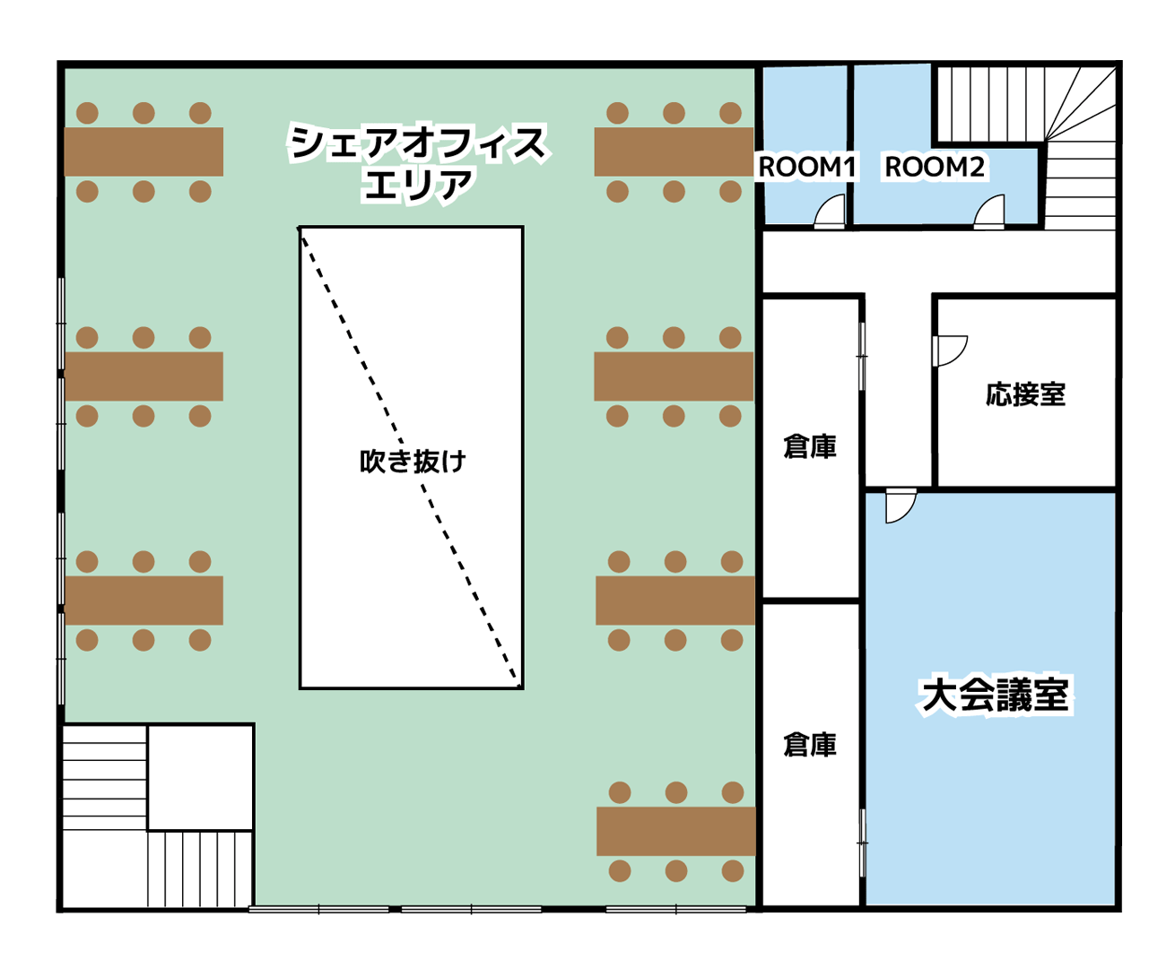 TRY& 2階フロア